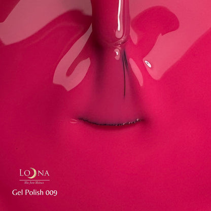 GEL POLISH 009(raspberry pink), 15ml