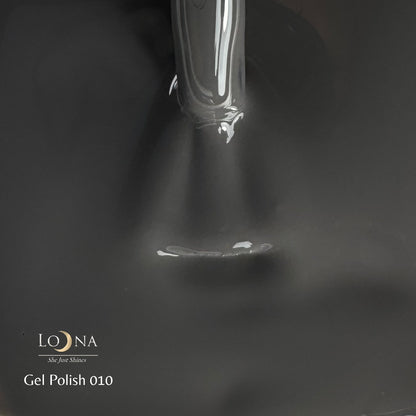 GEL POLISH 010(dark grey), 15ml