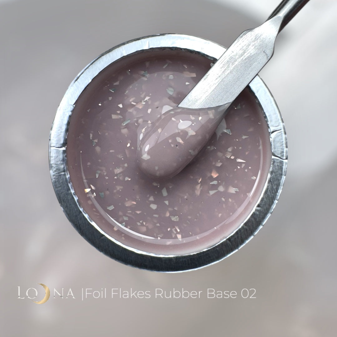 FOIL FLAKES Rubber Base #02, 15ml (in jar)
