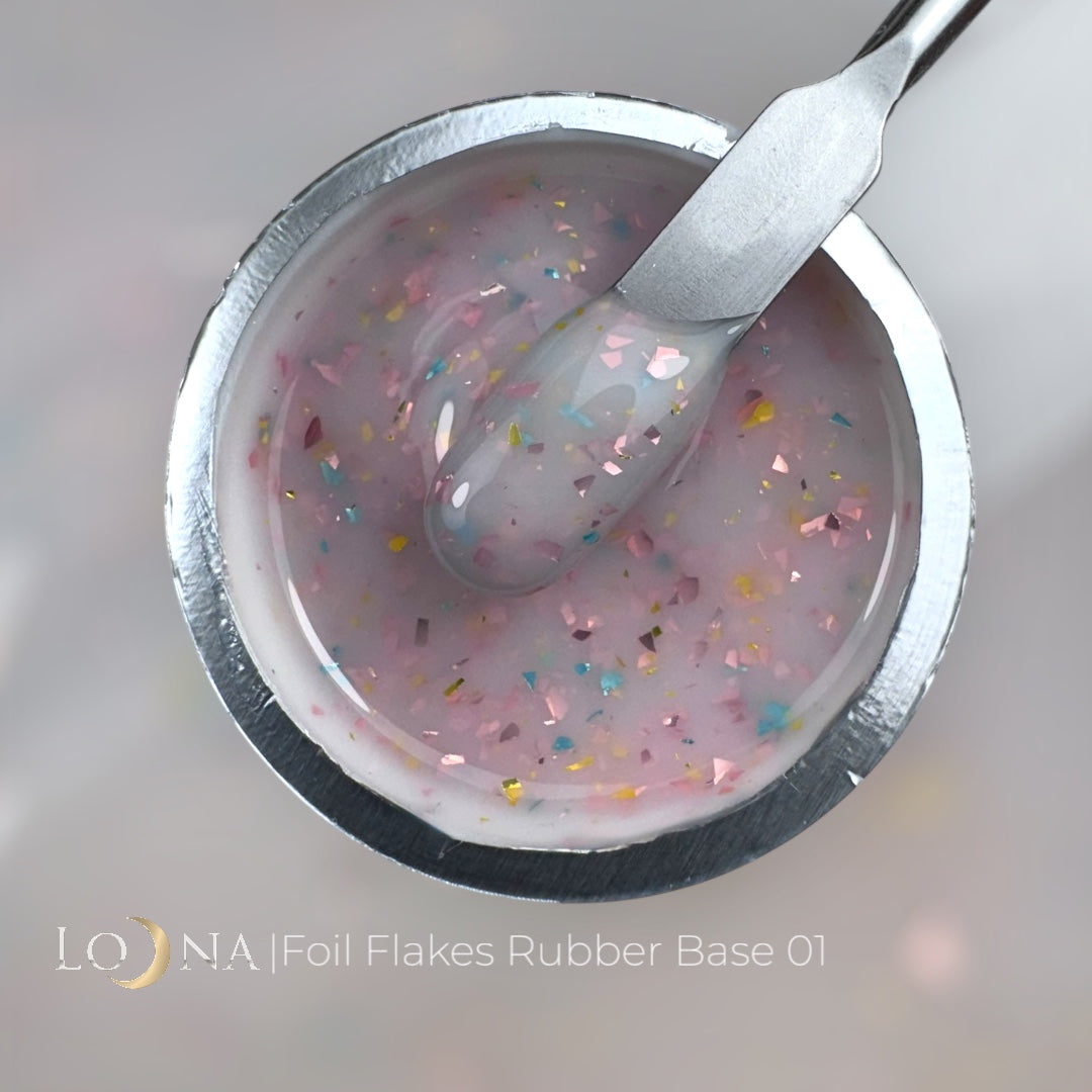 FOIL FLAKES Rubber Base #01, 15ml (in jar)