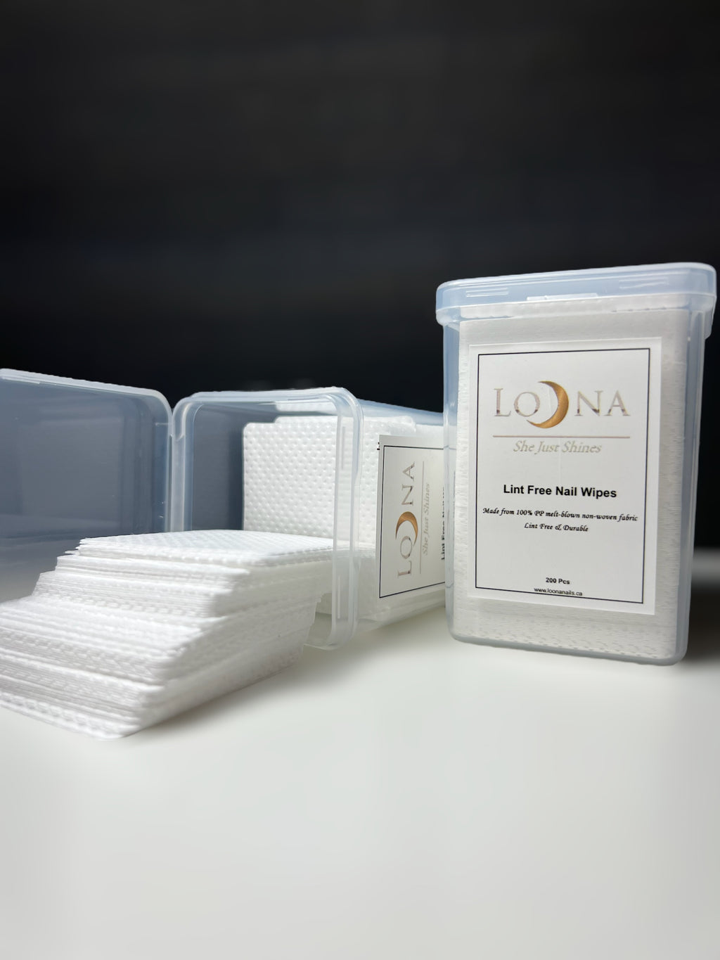 LINT FREE NAIL WIPES, 200pcs