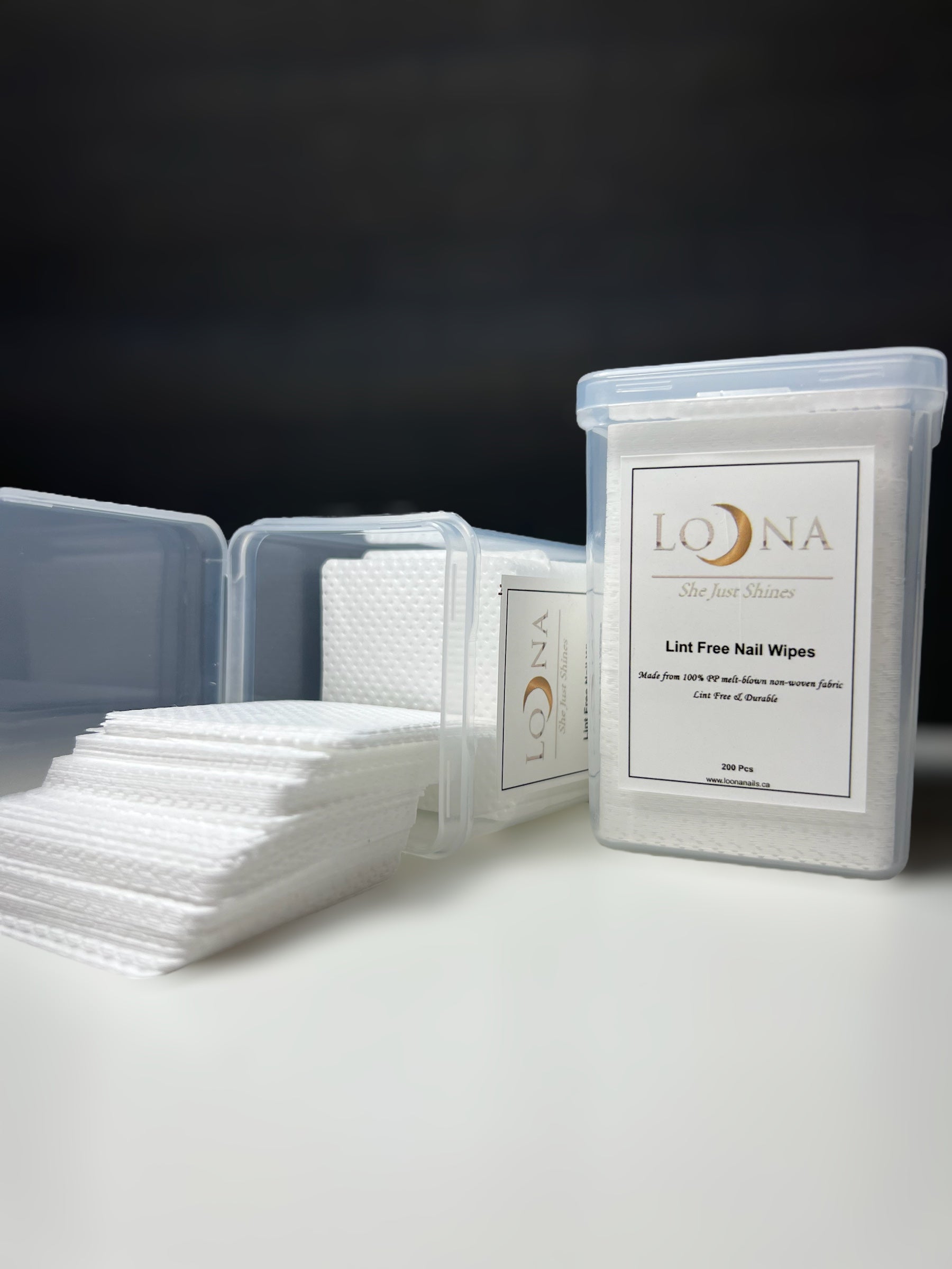 LINT FREE NAIL WIPES, 200pcs